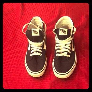 Unisex Navy Blue & White Vans